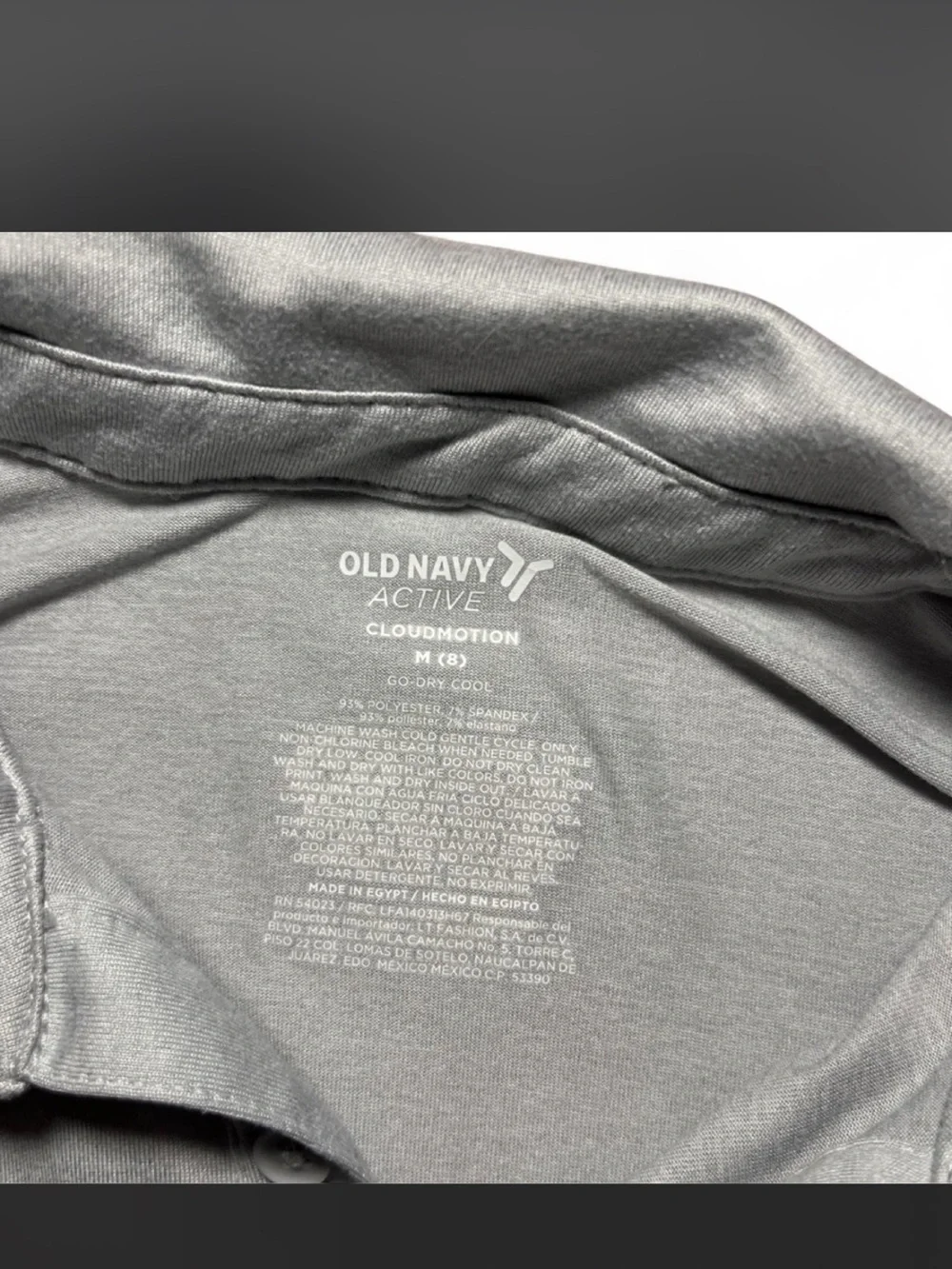 Old Navy Active Boys M Polo Pair- Black and Grey